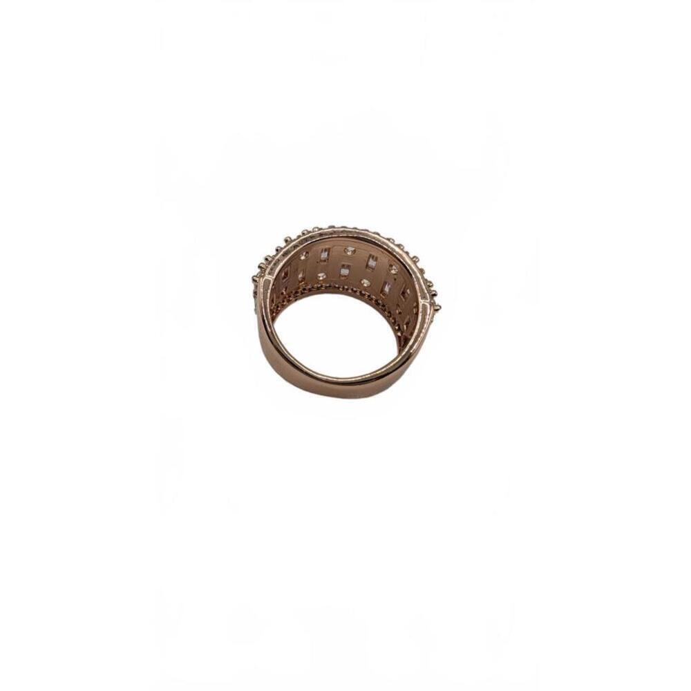 Elegant Rose Gold Crystal Ring Size 6 - Picture 4 of 5